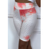 Cycliste tie and dye corail push-up et anti-cellulite - 4