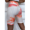 Cycliste tie and dye corail push-up et anti-cellulite - 6