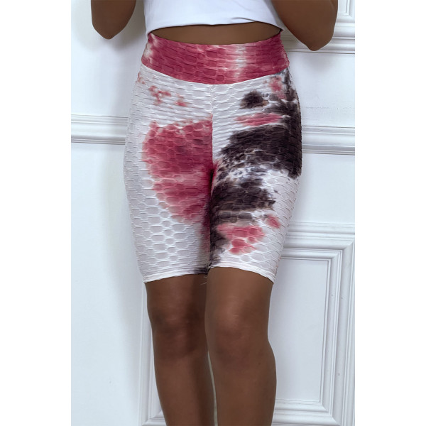 Cycliste tie and dye fuchsia push-up et anti-cellulite - 5