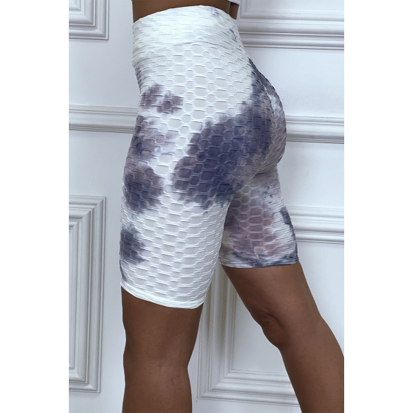 Cycliste tie and dye violet push-up et anti-cellulite - 3