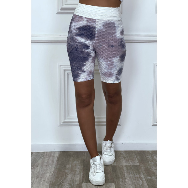 Cycliste tie and dye violet push-up et anti-cellulite - 5