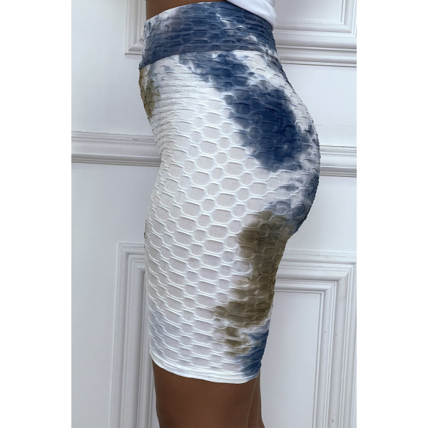 Cycliste tie and dye bleu push-up et anti-cellulite - 5