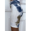 Cycliste tie and dye bleu push-up et anti-cellulite - 5