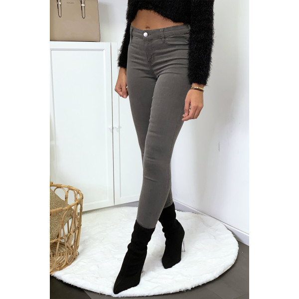 Jeans slim gris avec poches arrière - 2