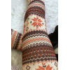 Legging à motif beige et cognac - 3