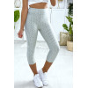 Legging corsaire Push Up gris très fashion - 3