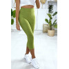 Legging corsaire Push Up vert très fashion - 1