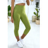 Legging corsaire Push Up vert très fashion - 2