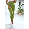 Legging corsaire Push Up vert très fashion - 3