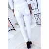 Pantalon slim Blanc, basic avec poche avant et arrière - 2