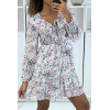 Robe patineuse fluide à fleurs rose - 6