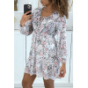 Robe patineuse fluide à fleurs rose - 8