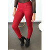 Pantalon slim bordeaux avec 5 poches - 3