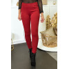 Pantalon slim bordeaux avec 5 poches - 6