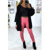 Legging fuchsia effilé à l'avant et doublé en dentelle - 6