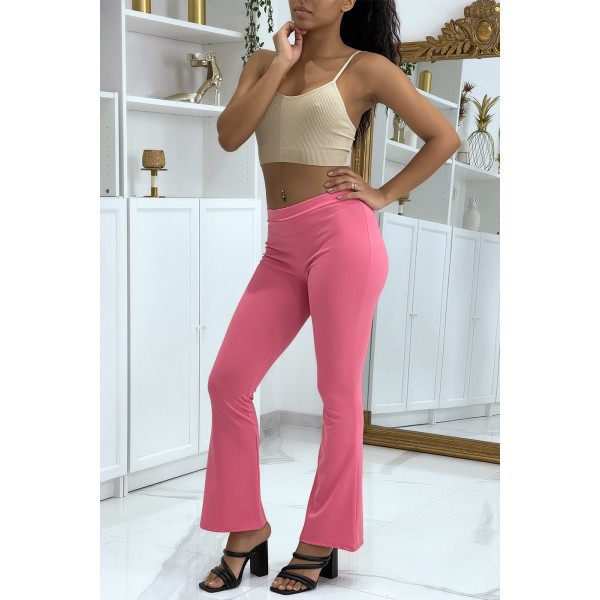 Pantalon moulant évasé rose - 10