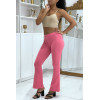 Pantalon moulant évasé rose - 10