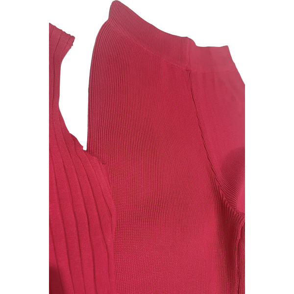 Ensemble 3 pièces gilet débardeur et pantalon palazzo fuchsia  - 5