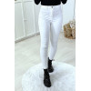 Jeans slim blanc stretch taille haute - 3