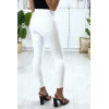 Jeans slim en blanc avec poches à l'arrière - 4