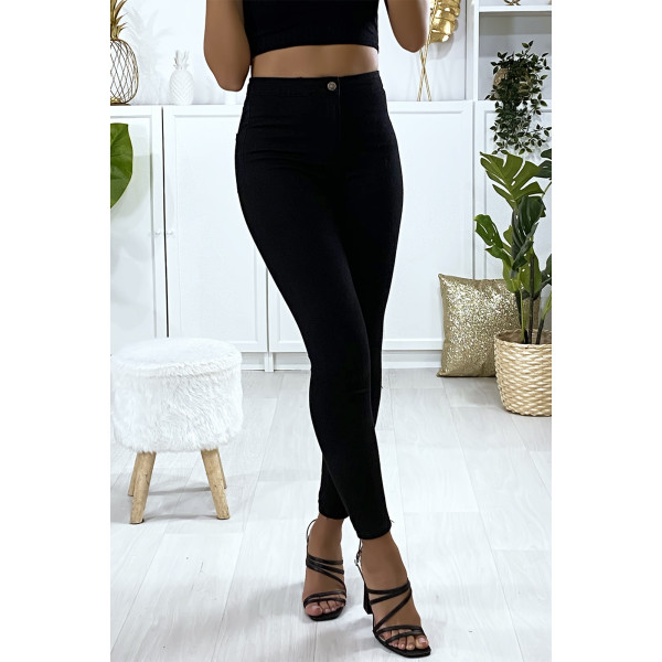 Jeans slim en noir avec poches à l'arrière - 3