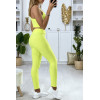 Ensemble legging et top push up jaune - 4