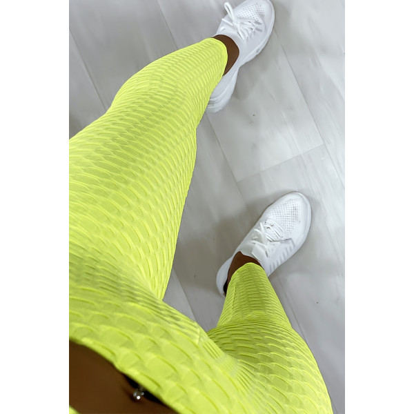 Ensemble legging et top push up jaune - 5