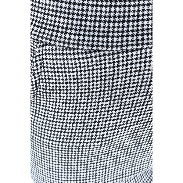 Pantalon slim noir avec poches et joli motif pied de poule - 4