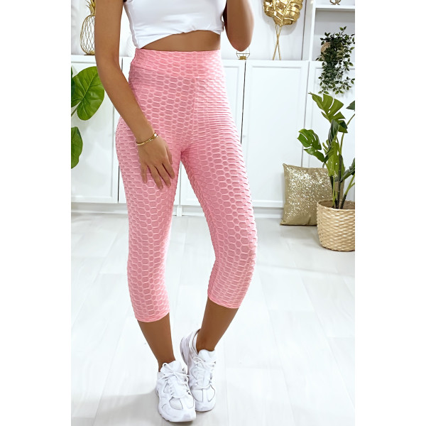 Legging corsaire Push Up rose très fashion - 2