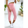 Legging corsaire Push Up rose très fashion - 2