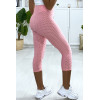 Legging corsaire Push Up rose très fashion - 3