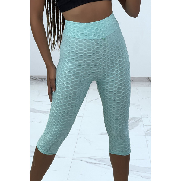 Legging push up vert d'eau mi-long anti-cellulite - 3