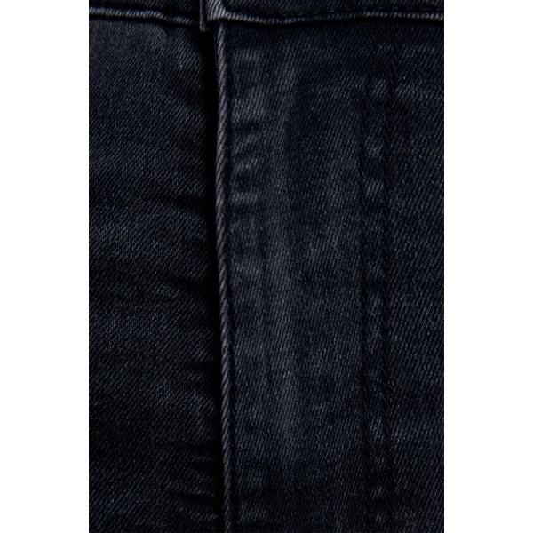 Pantalon jeans slim noir délavé avec poches arrières - 1