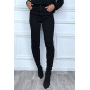 Jean slim noir taille haute avec poches - 2