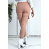 Pantalon treillis rose en strech avec poches - 9