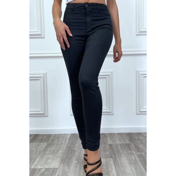 Jeans slim marine taille haute - 12