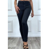 Jeans slim marine taille haute - 12