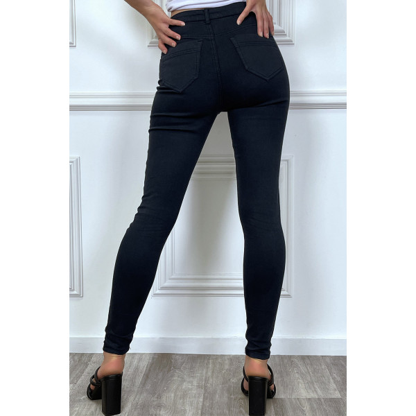 Jeans slim marine taille haute - 14