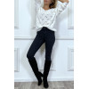 Jeans slim marine taille haute - 18