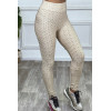 Legging push-up beige anti cellulite effet minceur - 1