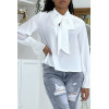 Blouse fluide blanche à manches longues - 4