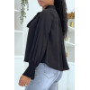 Blouse fluide noire à manches longues - 3