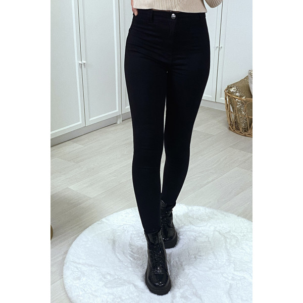 Jeans slim noir stretch taille haute - 3