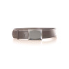 Ceinture gris foncé avec boucle carrée effet miroir. Accessoire LDF0058 - 1