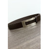 Ceinture noir avec boucle rectangulaire argenté - 1