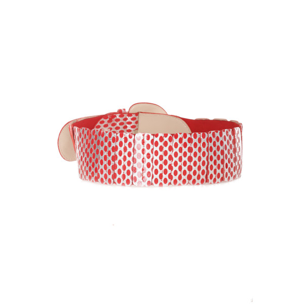 Ceinture élastique rouge avec imprimé - BG - P045 - 2