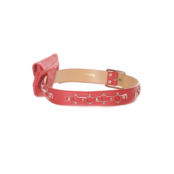 Ceinture rouge avec pochette - LDF9019 - 3