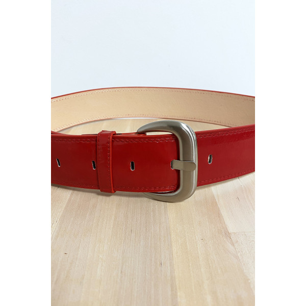 Ceinture rouge avec jolie boucle - 2