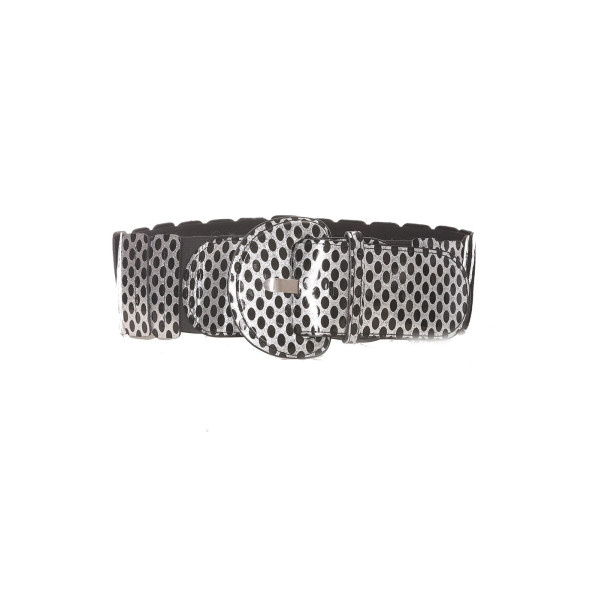 Ceinture élastique noire avec imprimé - BG - P045 - 1