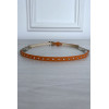 Fine ceinture orange avec accessoire et strass - 4